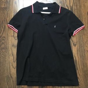 YSL Black white and red polo
